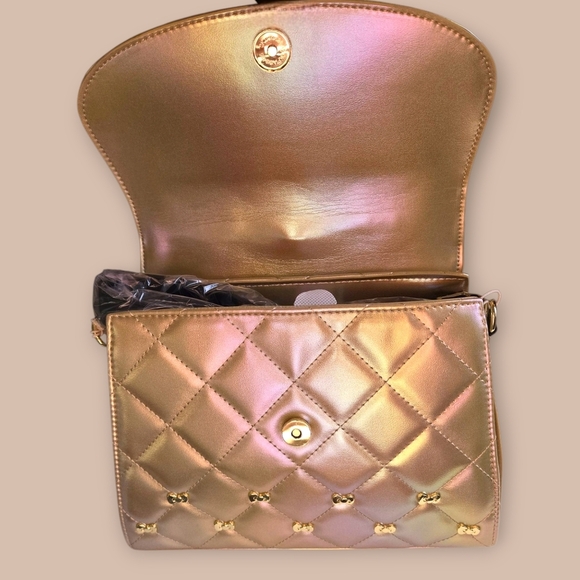 Sanrio Hello Kitty 50th Anniversary Metallic Gold Crossbody Bag - Picture 4 of 9